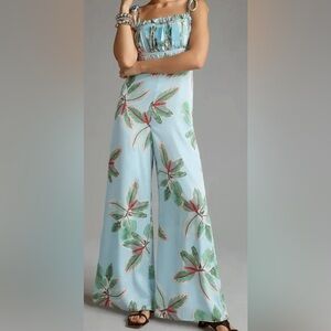 NEW Anthropologie Hutch Floral Wide-Leg Jumpsuit